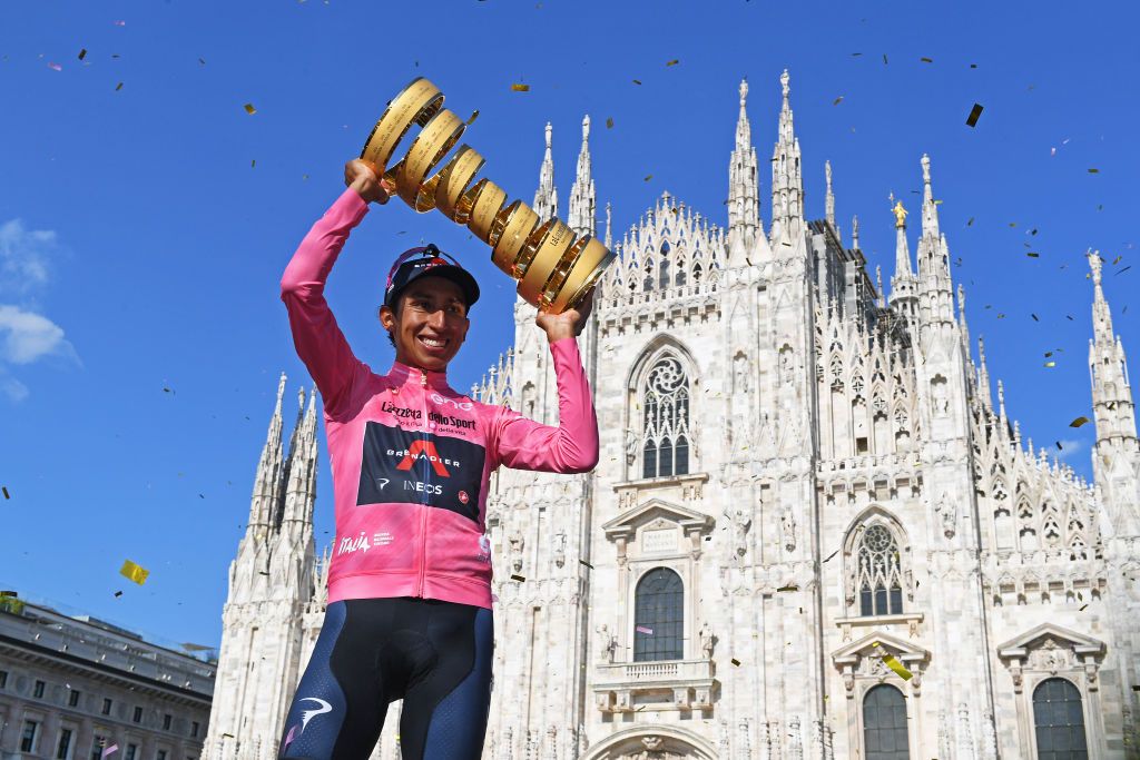 Egan Bernal (Ineos Grenadiers) won the 2021 Giro d&#039;Italia in MIlan