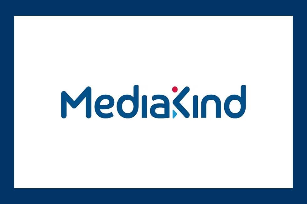 Mediakind logo with blue border