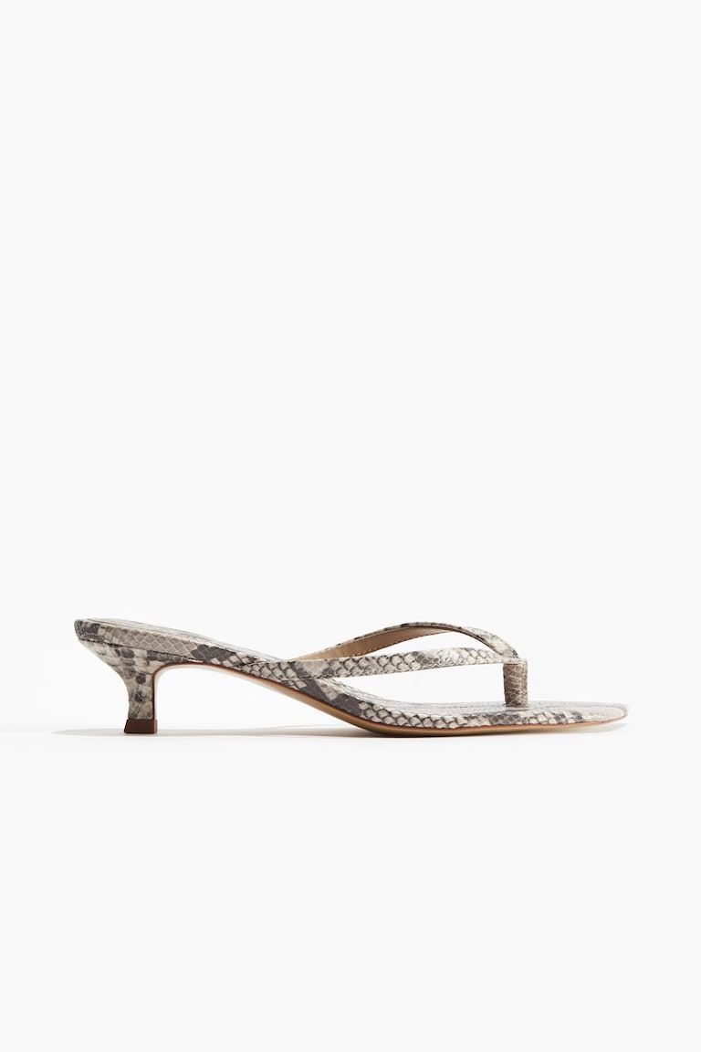 Kitten-Heeled Sandals
