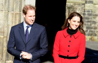 Prince William and Kate Middleton visit the University of St Andrews on February 25, 2011 in St Andrews, Scotland