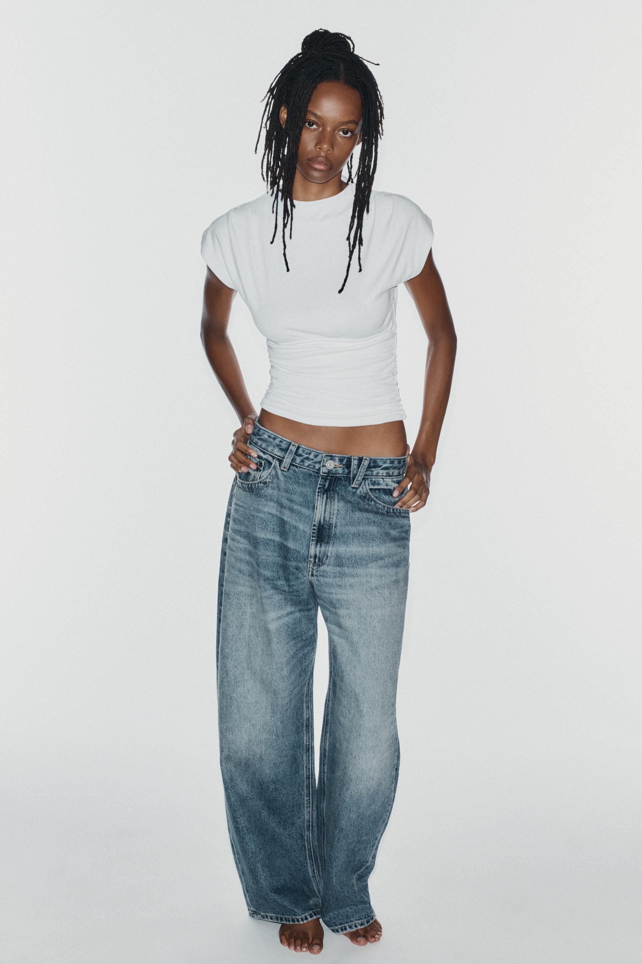 Trf Mid-Rise Baggy Jeans - Blue - 25 (us 0)