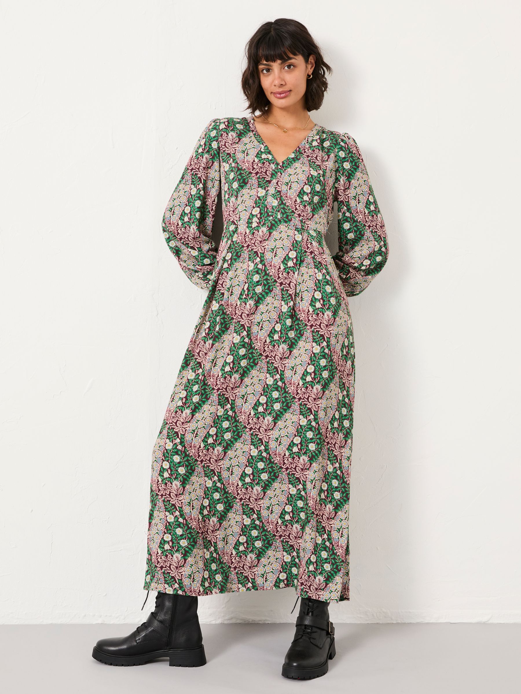 Multi Regular Japanese Rose Midi Dress