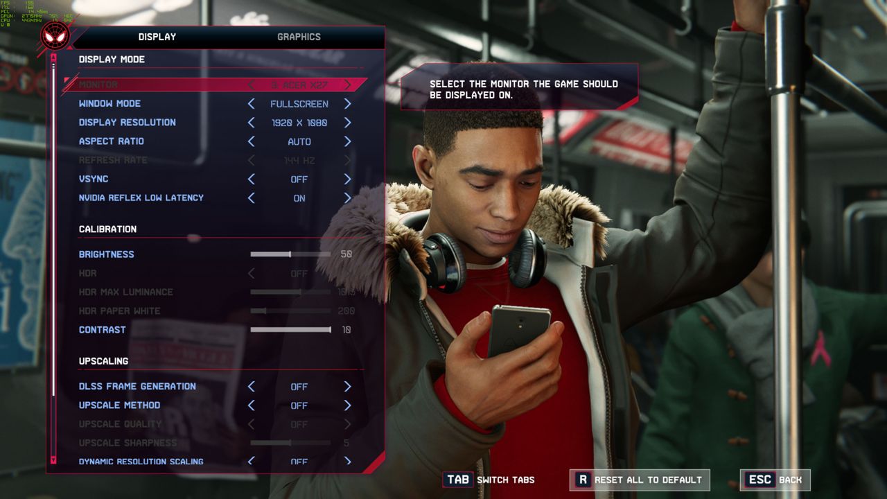 Spider-Man Miles Morales PC Settings