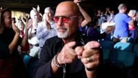 Howie Mandel is shown pointing during the live quarterfinals of America's Got Talent Season 21 on Tuesday, August 18, 2026.