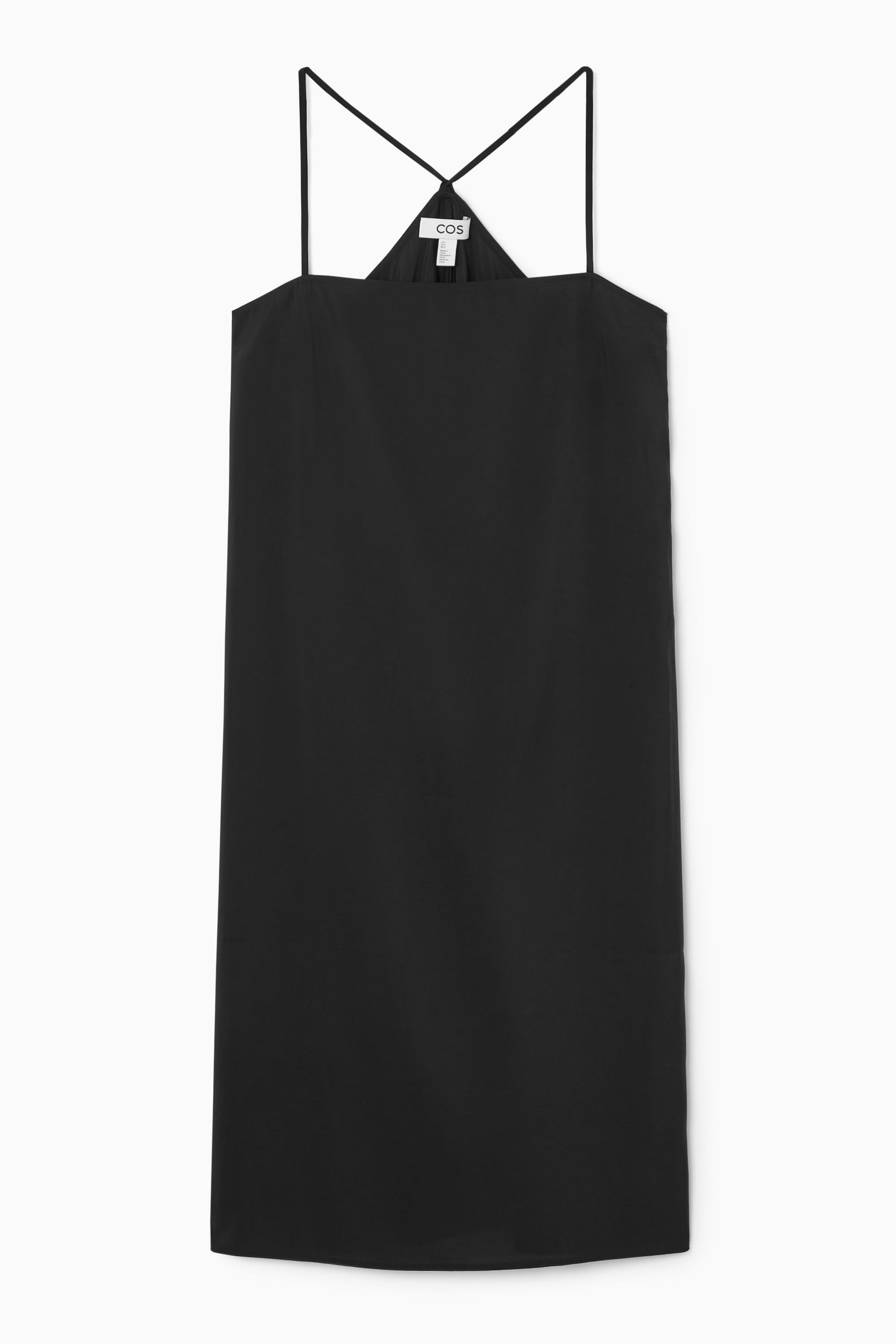 Drawstring Midi Slip Dress
