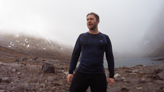 Alex running in Torridon