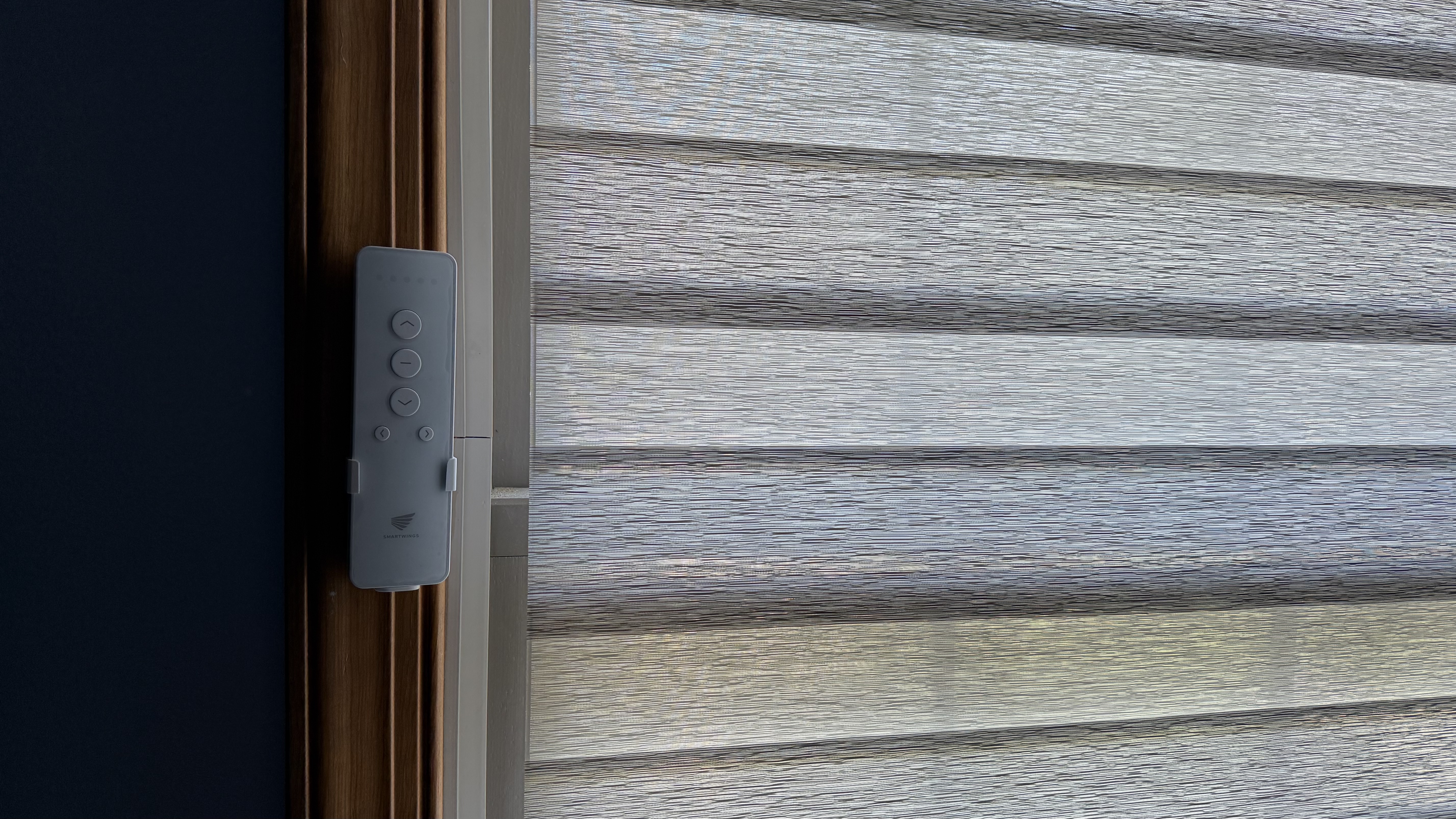 SmartWings smart blinds closeup of remote control