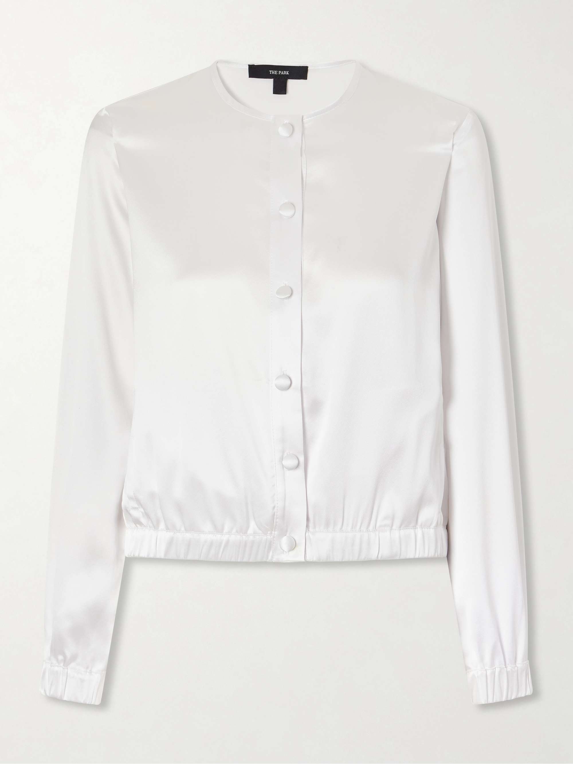 Kelly Cropped Silk Jacket