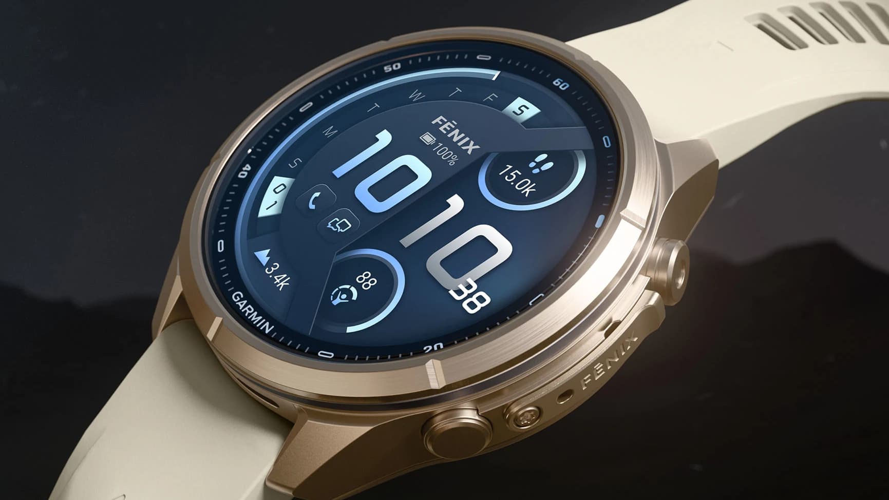 The Garmin Fenix 9 Pro smartwatch.