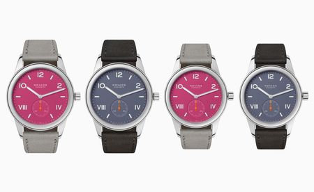 4 nomos club campus watches on a white background