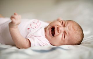 baby crying during Ferber method sleep training