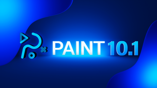 Chyron Paint 10.1 on a blue background
