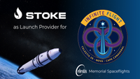 a promo banner for a space launch company