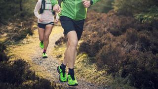Runners wearing inov-8 trail running shoes