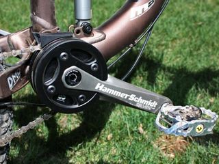 Truvativ's HammerSchmidt offers 'right now' two-speed capabilities that don't require you to ease off the gas during shifts, all wrapped in an impressively compact package.