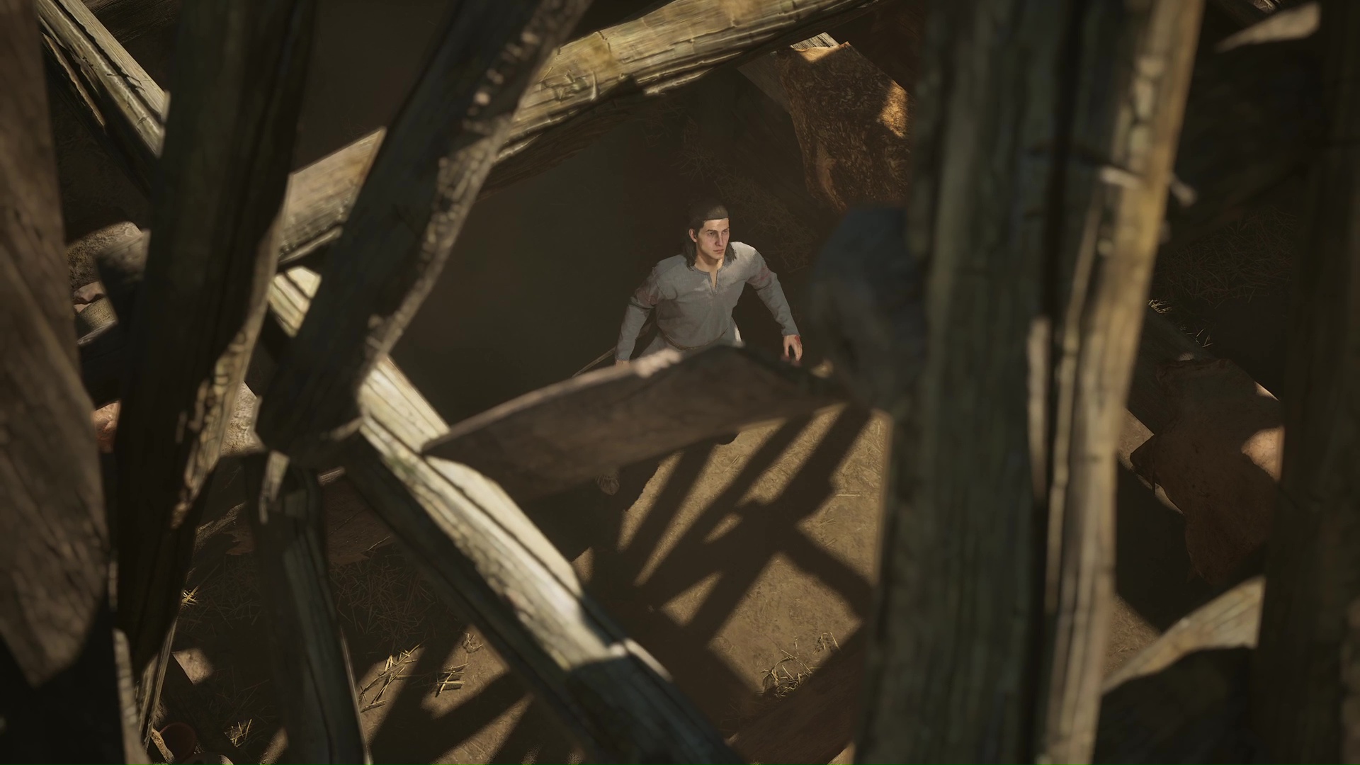 Coen in his broken house in The Blood of Dawnwalker Home Sweet Home quest