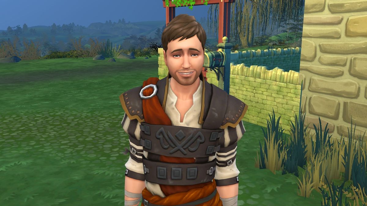 The Sims 4 screenshot of a recreation of Henry from Kingdom Come Deliverance 2