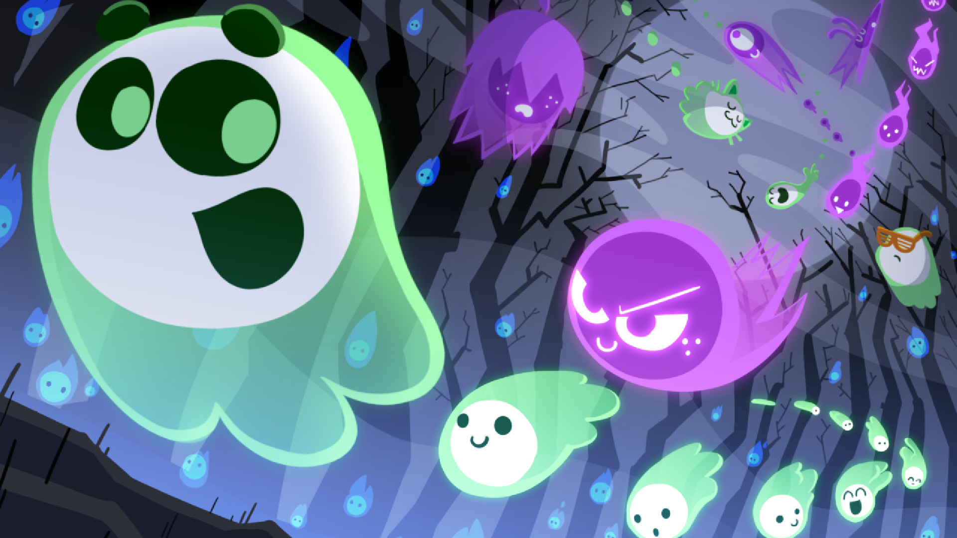Popular Google Doodle Games: Defend the Magic Cat Academy Against Ghosts in  Throwback Halloween Game