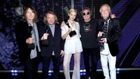 Sammy Hagar with original Foreigner members Al Greenwood, Lou Gramm and Rick Wills, and Mick Jones' daughter Annabelle Dexter-Jones