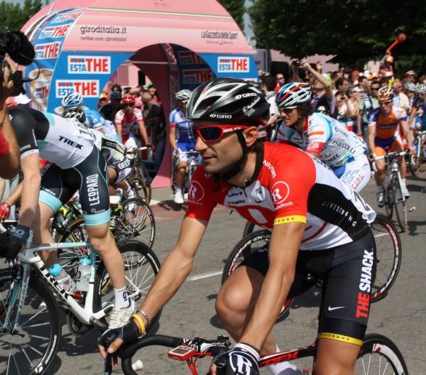 Thiago Machado (RadioShack) at the start of stage 2 of the Giro d'Italia.