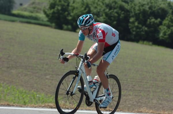 Sebastian Lang (Omega-Pharma Lotto) went on a long solo break