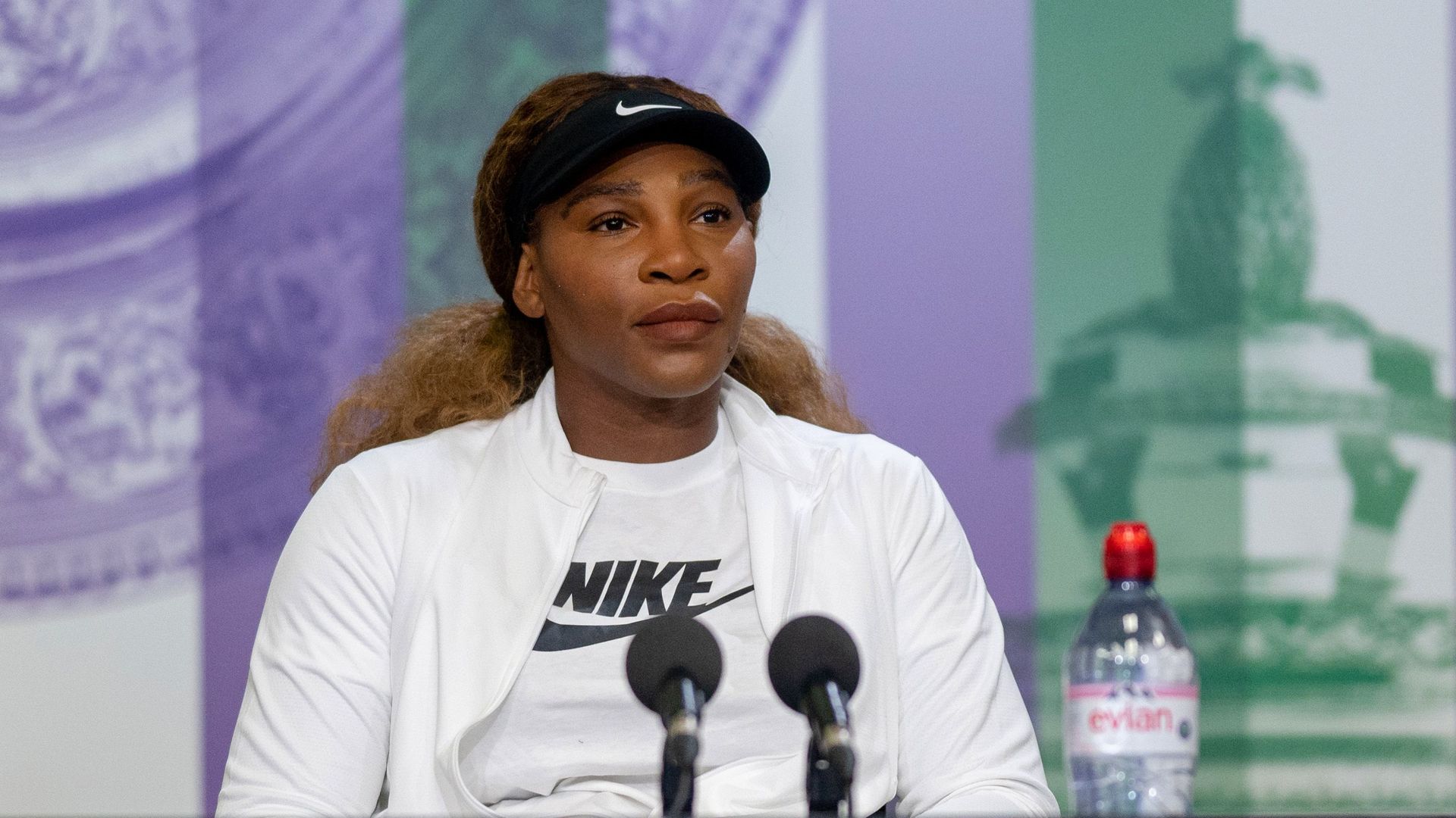 london, england june 27 serena williams of the united states attends a press conference ahead of the championships wimbledon 2021 at all england lawn tennis and croquet club on june 27, 2021 in london, england photo by aeltcpoolgetty images