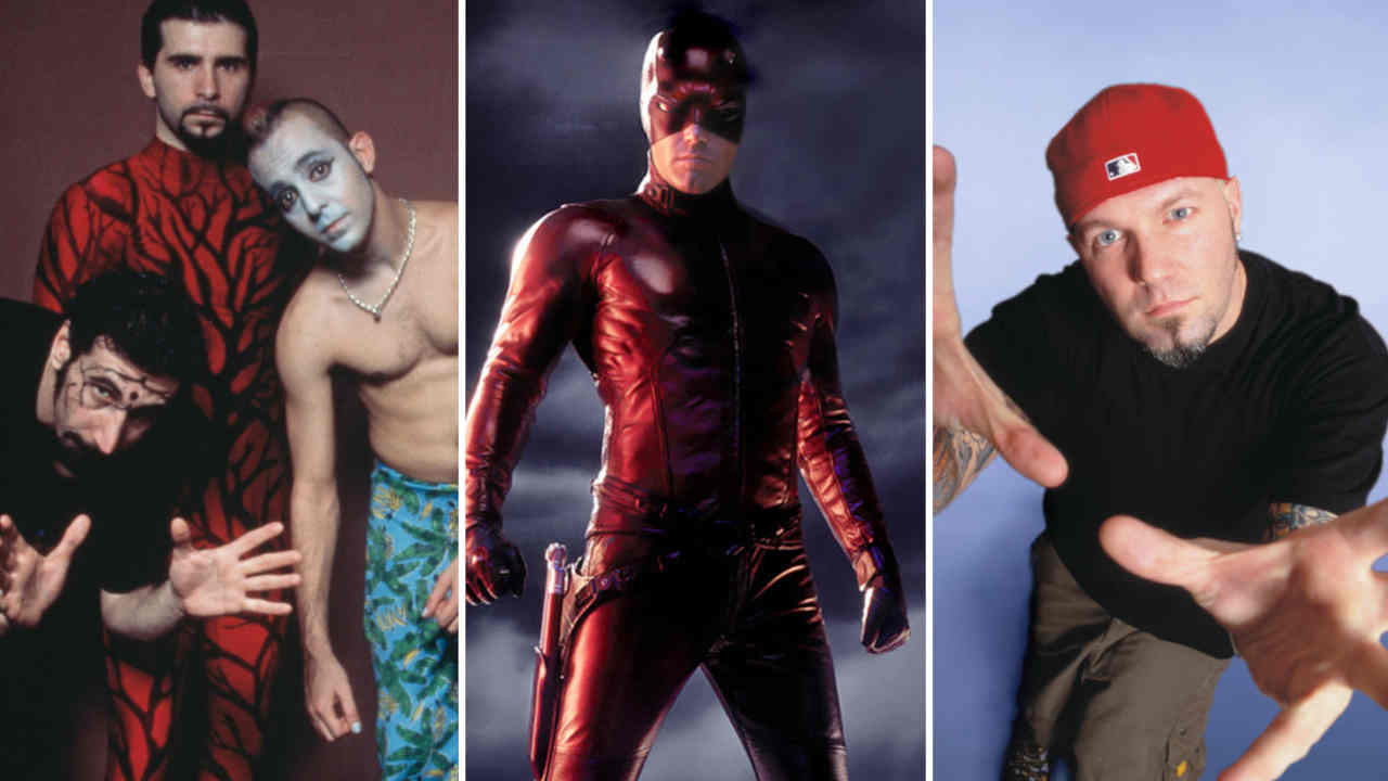Photographs of System Of A Down, Ben Affleck as Daredevil and Limp Bizkit’s Fred Durst