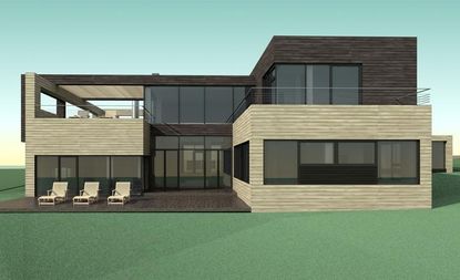 CAD drawing of an exterior of a house