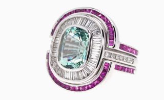 Annoushka engagement ring with added ring jacket