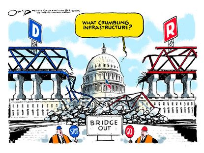 Political cartoon infrastructure