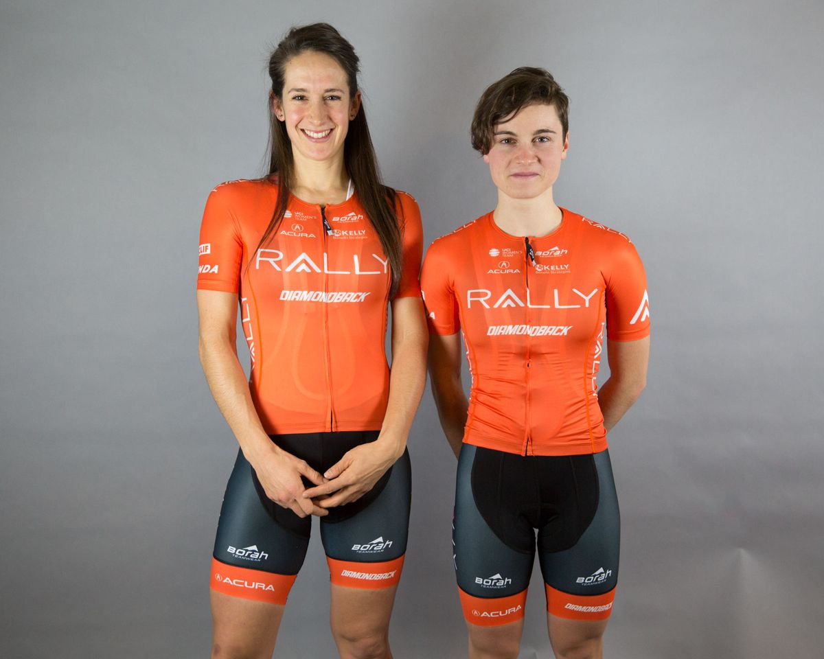 Sara Bergen and Heidi Franz trying to stand still