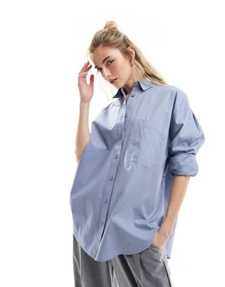 ASOS DESIGN, Asos Design Oxford Shirt in Washed Blue