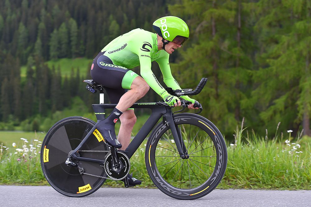 Andrew Talansky finished fifth in the Tour de Suisse time trial