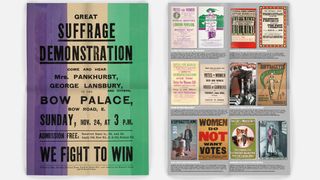 stamps and suffragette poster by Supple Studio