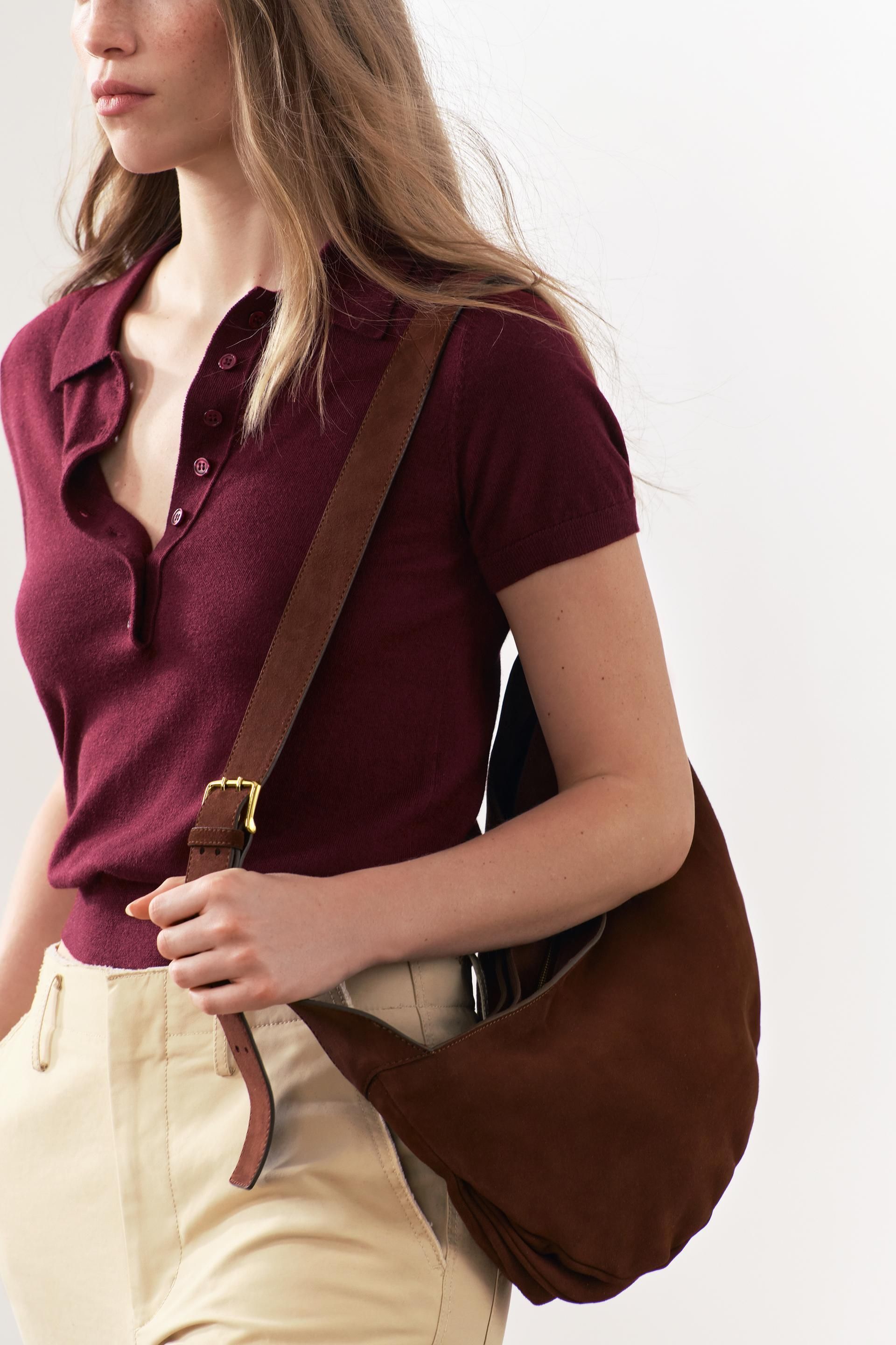 Suede Crossbody Bag