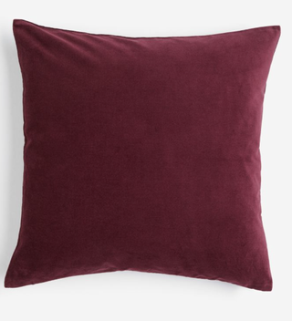 burgundy pillow cover