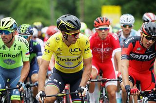 Peter Sagan (Tinkoff) rolls off the start line of stage 3 at the Tour de France