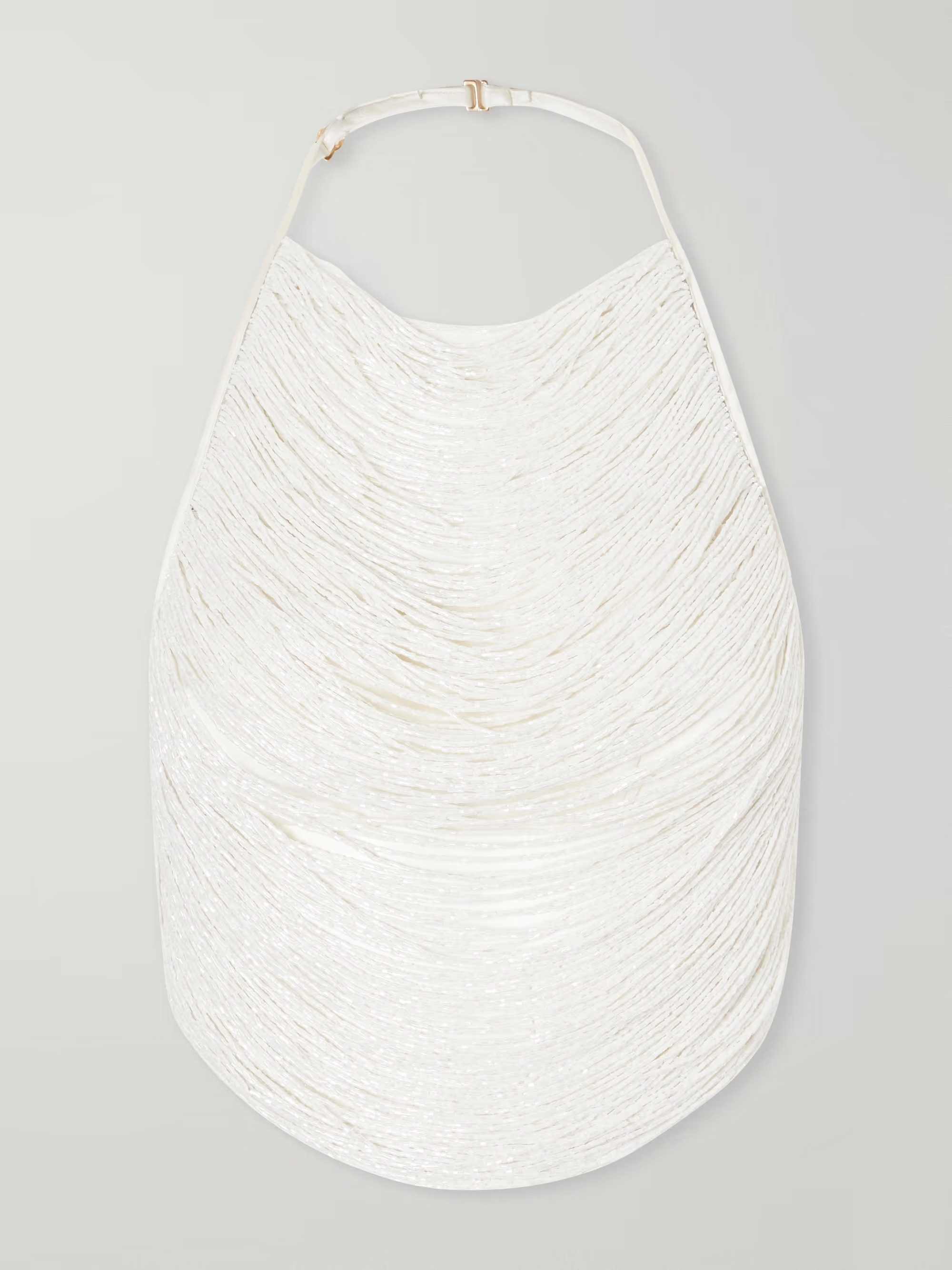Cult Gaia, Tanner bead-embellished silk-blend satin tank