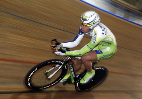 Peter Sagan on the track