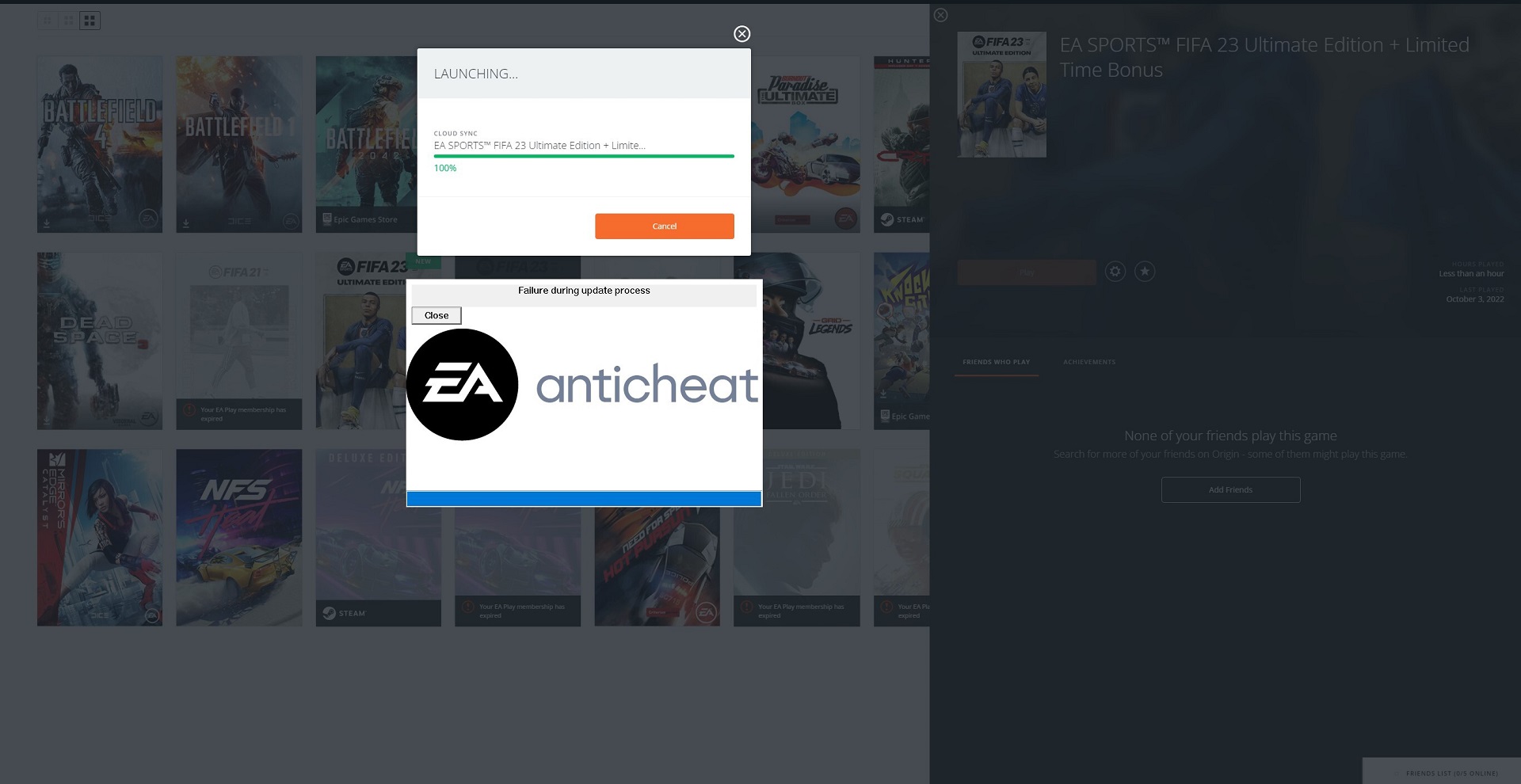 ea anti cheat error