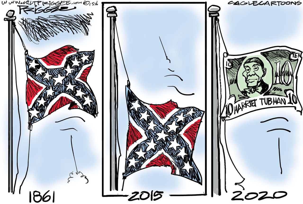 Editorial cartoon U.S. Confederate Flag