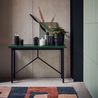 Terrazzo AW update: Arianne Black and green console table