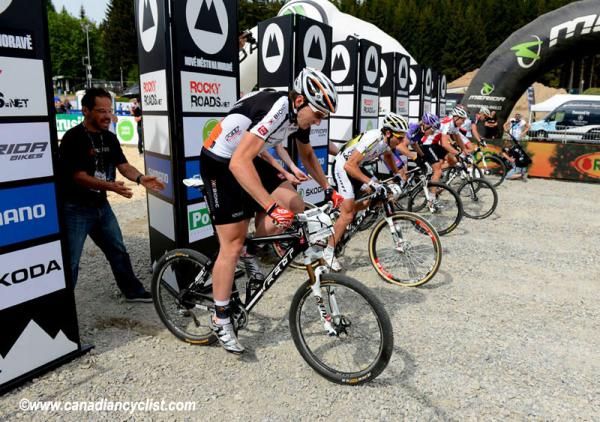 Paul Van Der Ploeg (Felt Oetztal X - Bionic Team) out of the start house
