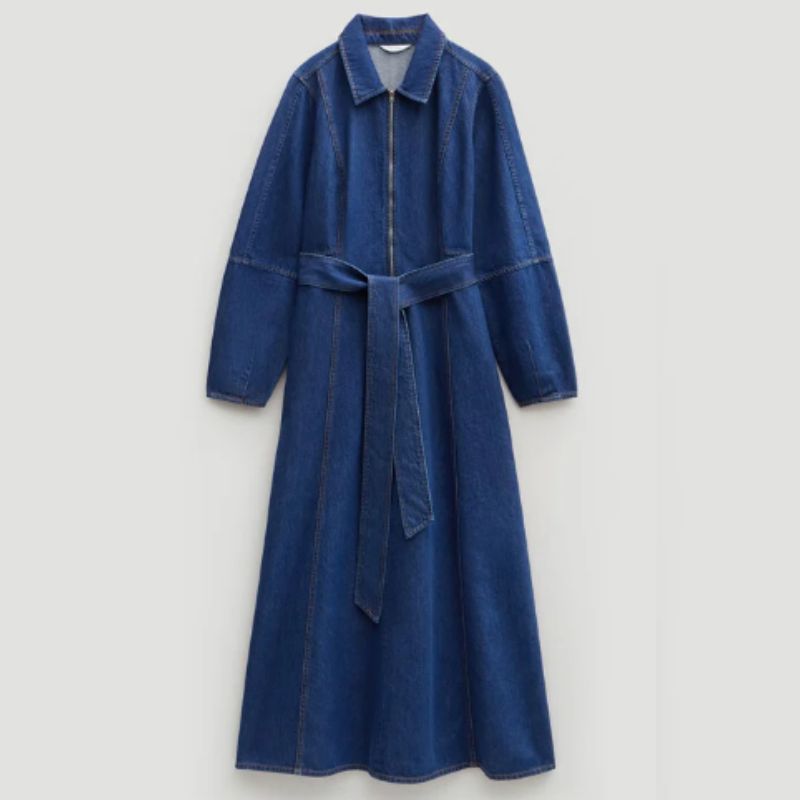 denim midi dress