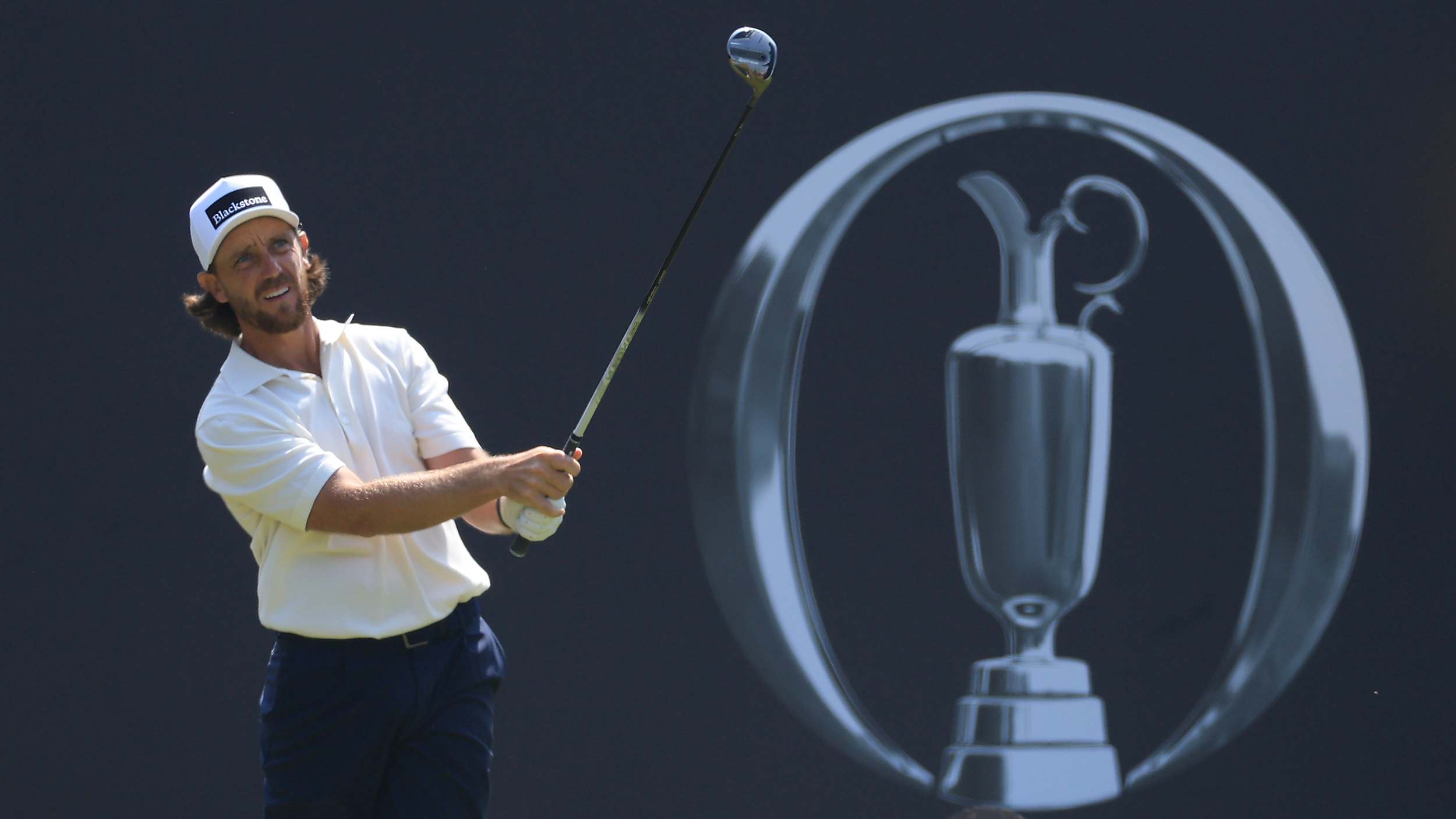 Tommy Fleetwood looks on after a tee shot at The Open