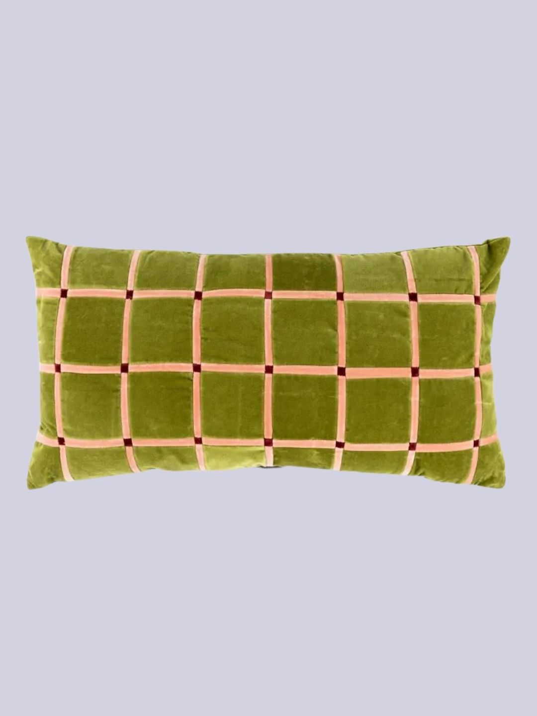 Christina Lundsteen, Athena Velvet Cushion Leaves in Pale Rose &amp;amp; Wine