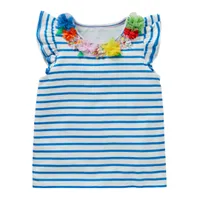 Mini Boden Floral Garland Striped T-shirt, from £12.60 | John Lewis