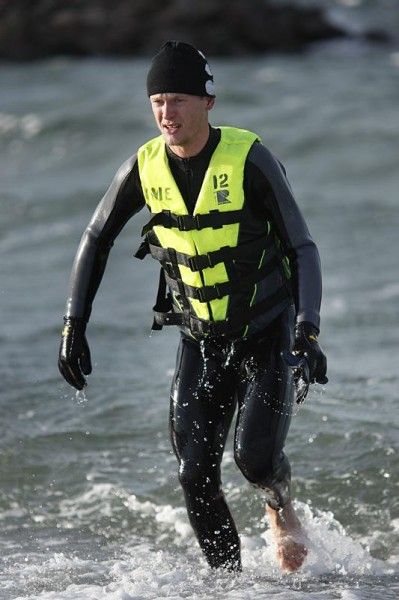 Matti Breschel comes to shore.