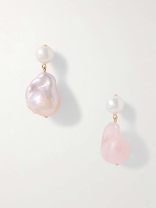 Nebula Gold Vermeil, Pearl and Resin Earrings