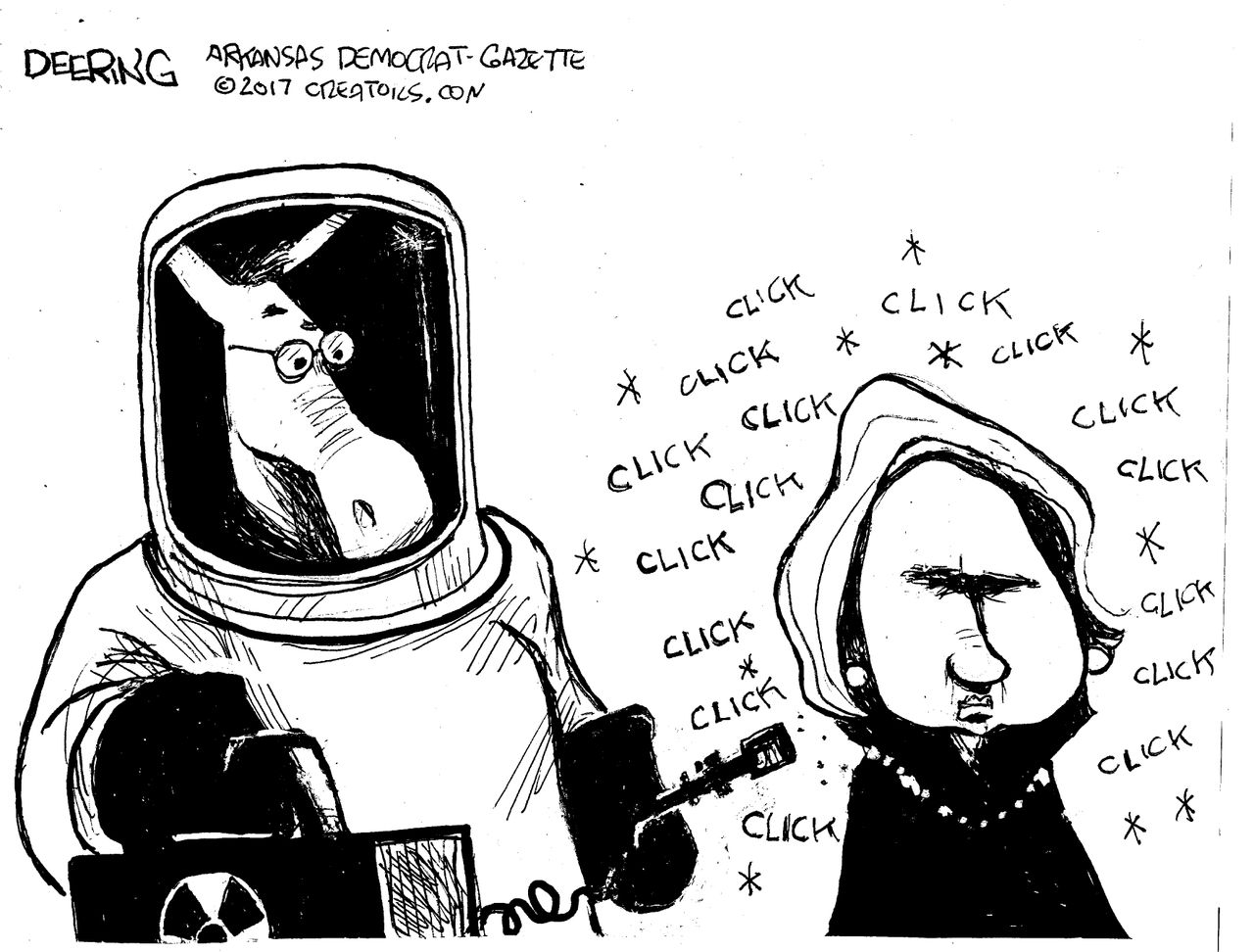 Political cartoon U.S. Clinton uranium Russia democrats